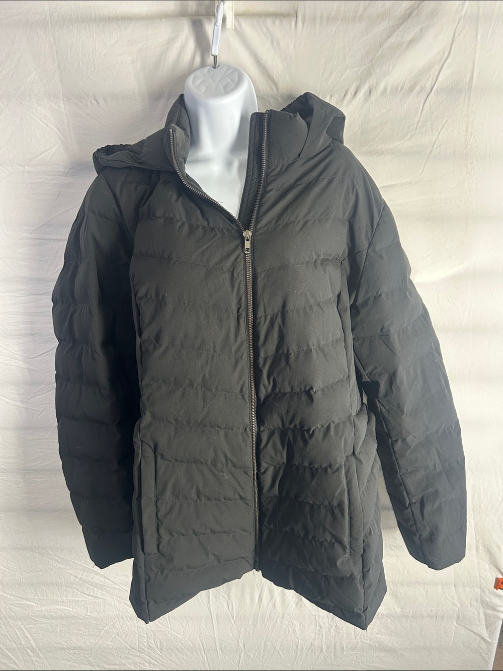 32 Degrees Black Puffer Jacket with Hood